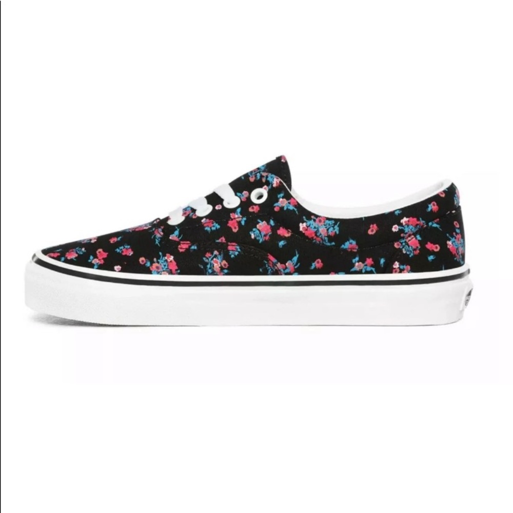 Vans era ditsy floral black pink sneaker shoes - Picture 3 of 8